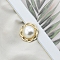 Alloy Shank Buttons, with Plastic Imitation Pearls Bead, for Garment Accessories, White, 20mm