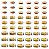 300Pcs 3 Styles Rondelle Brass Rhinestone Spacer Beads RB-TA0001-33G-3