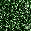 Plated Glass Bugle Beads X-SEED-S046-01B-27-3
