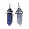 Dyed & Heated Natural Blue Aventurine Pointed Pendants G-K329-62P-2