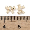 Brass Micro Pave Clear Cubic Zirconia Pendants KK-K351-46B-G-3
