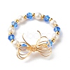 Imitate Austrian Crystal Bicone Glass Beaded Finger Rings RJEW-TA00003-04-1