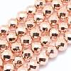 Electroplate Non-magnetic Synthetic Hematite Beads Strands G-L485-03C-LRG-1
