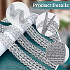 12M Metallic Polyester Butterfly Lace Ribbon OCOR-WH0065-21A-4