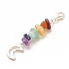 Chakra Theme Natural Gemstone Pendant Decorations X-HJEW-JM00645-02-3