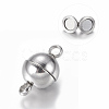 Tarnish Resistant 304 Stainless Steel Magnetic Clasps with Loops STAS-K006-5.5mm-04C-1