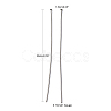 Tarnish Resistant 304 Stainless Steel Flat Head Pins X-STAS-R046-65mm-5