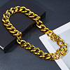 Resin Cuban Link Chain Necklaces for Men Women NJEW-WH0002-242-5