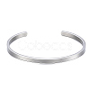 Non-Tarnish 304 Stainless Steel Cuff Bangles X-BJEW-K173-02P-2