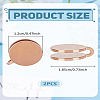 2Pcs Stainless Steel Clip-on Earrings EJEW-LP0007-046RG-2
