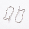 Brass Hoop Earrings Findings Kidney Ear Wires EC221-1-2