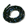 Electroplate Transparent Glass Beads Strands EGLA-A035-T6mm-L10-2