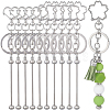 10Pcs Iron Bar Beadable Keychain KEYC-SC0001-76-7