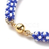 Glass Seed Crochet Beaded Bracelet BJEW-JB08083-05-5