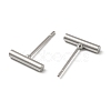 Brass Stud Earrings for Women Men KK-C028-23P-2