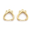Brass Huggie Hoop Earring Findings EJEW-O107-02G-3