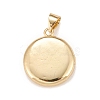 Brass Micro Pave Cubic Zirconia Locket Pendants KK-A161-38A-G-2