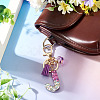 Alloy Resin Heart Keychains KEYC-TADJ0002-01G-J-5