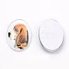 Puppy Photo Flatback Glass Cabochons GGLA-S034-25x18-034-2