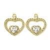 Eco-Friendly Brass Micro Pave Cubic Zirconia Pendants KK-A204-14G-1