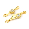 Alloy Crystal Rhinestone Magnetic Clasps ALRI-YW0001-10G-2