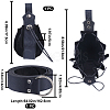 Men's Viking PU Leather Belt Chain with Belt Pouch Renaissance DIY-WH0504-46B-2