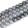 Anti-Tarnish Electroplate Glass Beads Strands GLAA-N064-8mm-14-1