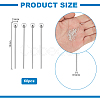 60Pcs 925 Sterling Silver Head Pins STER-PH0003-11-2