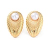 304 Stainless Steel Teardrop Stud Earrings EJEW-H115-33G-1