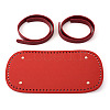 1Pc PU Leather Oval Long Bag Bottoms DIY-TA0015-27-2