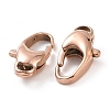 Ion Plating(IP) 304 Stainless Steel Lobster Claw Clasps STAS-F109-01RG-3