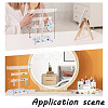 3-Tier T Bar Plastic Jewelry Towers for Earrings Rings ODIS-WH0030-204-5