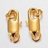 Brass Lobster Claw Clasps X-KK-KK802-G-NR-2