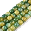 Dyed Natural White Jade Beads Strands G-T138-D15-4