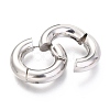 Tarnish Resistant 202 Stainless Steel Huggie Hoop Earrings EJEW-O087-08F-P-2