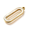 Hollow Oval 304 Stainless Steel Pendants STAS-Q348-05G-2