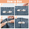 SUPERFINDINGS 10 Sets 10 Style Alloy Enamel Adjustment Waist Tightener Buckle Buttons FIND-FH0005-37-3