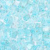 Transparent Spray Painted Glass Seed Beads SEED-L011-10A-16-3