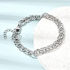 6.5MM 304 Stainless Steel Double Link Chain Bracelets for Women Men SA-CBA37BC-21P-3