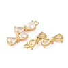 Brass with Cubic Zirconia Pendants KK-D024-12G-2