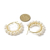 Natural Pearl Beaded Hoop Earrings EJEW-JE05168-03-2