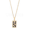 Brass with Cubic Zirconia Pendants Necklaces NJEW-LP0001-45I-G-1