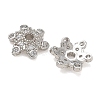 Brass Micro Pave Cubic Zirconia Bead Caps CU-CBA6E4E-10P-2