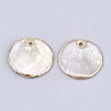Electroplate Capiz Shell Pendants X-SHEL-T012-07B-2