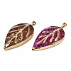 Natural Agate Big Pendants G-N326-106-4