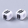 Opaque Acrylic European Beads SACR-S298B-A-1