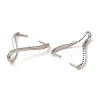 Rhodium Plated 925 Sterling Silver Micro Pave Clear Cubic Zirconia Ice Pick Pinch Bails X-STER-NH0001-52P-2