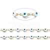3.28 Feet Handmade Enamel Link Chains X-STAS-I154-02G-1