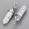 Synthetic Howlite Pointed Pendants G-F295-03C-2