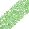 AB Color Plated Transparent Glass Rondelle Beads Strands EGLA-T029-4mm-10L-1
